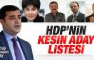 HDP'nin kesinleşmiş aday listesi belli oldu