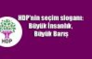 HDP’nin seçim sloganı: Büyük İnsanlık, Büyük...