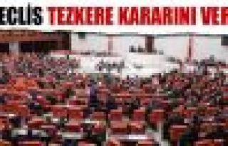 Irak ve Suriye tezkeresi kabul edildi