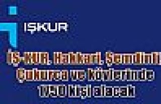 İŞ-KUR, Hakkari, Şemdinli, Çukurca ve köylerinde...