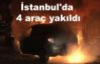 İstanbul'da 4 araç yakıldı 