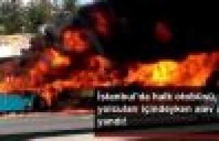 TEM'de halk otobüsü yandı: 4 ölü
