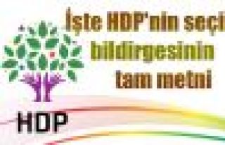 İşte HDP'nin seçim bildirgesinin tam metni