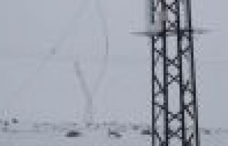 Karakış, elektrik direklerini büktü!