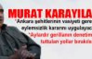 Karayılan: 'Eylemsizlik kararını uygulayacağız'