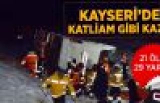 Kayseri'de Yolcu Otobüsü Devrildi: 21 Ölü