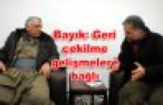 Bayık: Geri çekilme gelişmelere bağlı