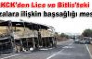 KCK'den Lice ve Bitlis'teki kazalara ilişkin başsağlığı...