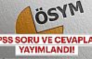 KPSS soru ve cevapları açıklandı