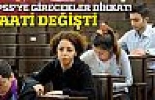 KPSS'nin saati değişti