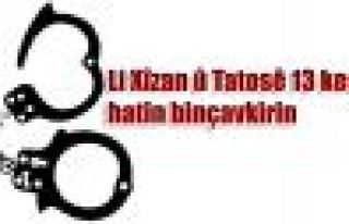 Li Xîzan û Tatosê 13 kes hatin binçavkirin