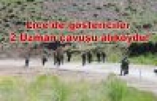 Lice'de göstericiler 2 Uzman çavuşu alıkoydu!