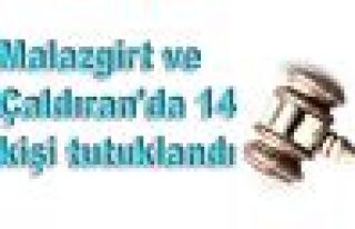Malazgirt ve Çaldıran'da 14 kişi tutuklandı