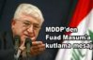 MDDP'den Fuad Masum'a kutlama mesajı