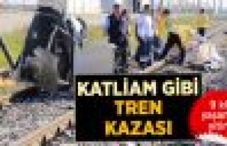 Mersin'de tren kazası: 9 ölü, 8 yaralı