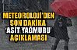 Meteoroloji'den 'asit yağmuru' açıklaması