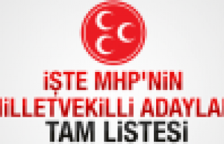 MHP'nin milletvekili aday listesi