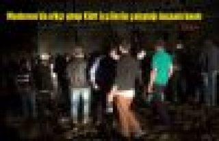 Mudurnu'da ırkçı grup Kürt işçilerin çalıştığı...