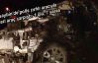 Nusaybin'de polis zırhlı aracıyla askeri araç...