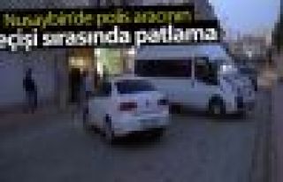 Nusaybin'de zırhlı aracın geçişi sırasında...