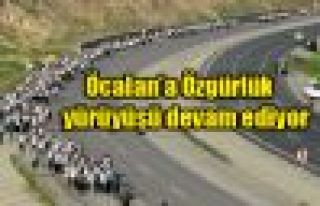 Öcalan'a Özgürlük yürüyüşü devam ediyor