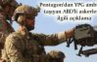 Pentagon'dan YPG amblemi taşıyan ABD'li askerlerle...