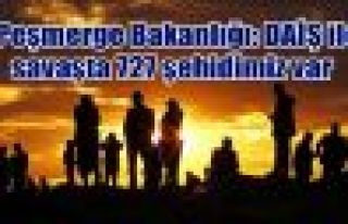 Peşmerge Bakanlığı: DAİŞ ile savaşta 727 şehidimiz...