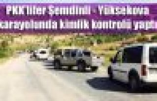 PKK'liler Şemdinli - Yüksekova karayolunda kimlik...