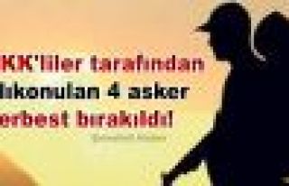 PKK'liler tarafından alıkonulan 4 asker serbest...