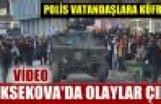 Polis Yüksekova'da halka küfretti