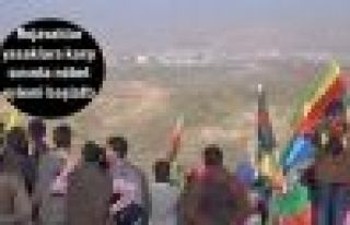 Rojavalılar yasaklara karşı sınırda nöbet eylemi...