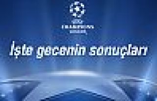 Şampiyonlar Ligi'nde gecenin sonuçları