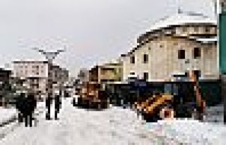 Şemdinli Belediyesi'nden kar temizleme çalışması