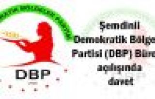 Şemdinli DBP Bürosu açılışında davet