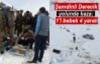 Şemdinli Derecik yolunda kaza: 1'i bebek 4 yaralı