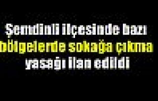 Şemdinli ilçesinde bazı bölgelerde sokağa çıkma...