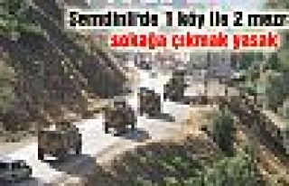 Şemdinli'de 1 köy ile 2 mezrada sokağa çıkmak...