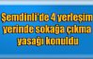 Şemdinli'de 4 yerleşim yerinde sokağa çıkma yasağı...