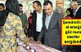 Şemdinli'de el emeği göz nuru eserler sergilendi