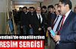 Şemdinli'de engellilerden resim sergisi