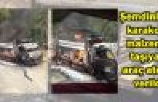 Şemdinli'de karakola malzeme taşıyan 1 araç ateşe...