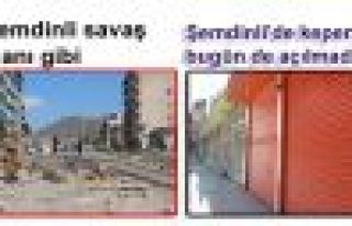 Şemdinli savaş alanı gibi! Kentte kepenkler bugün...