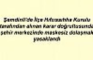 Şemdinli'de şehir merkezinde maskesiz dolaşmak...