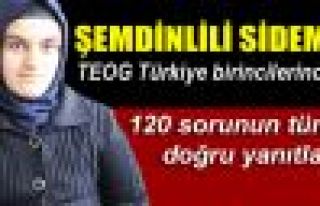 Şemdinlili Sidem Gül TEOG Türkiye birincilerinden...