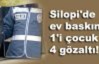 Silopi'de ev baskınları: 1'i çocuk 4 gözaltı