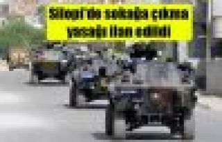 Silopi'de sokağa çıkma yasağı ilan edildi