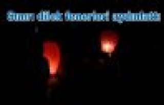 Sınırı dilek fenerleri aydınlattı