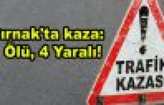 Şırnak'ta kaza: 1 Ölü, 4 Yaralı!