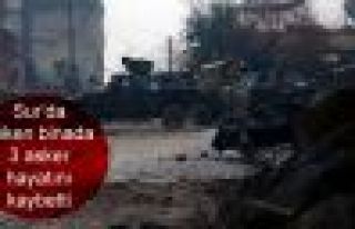 Sur'da çöken binada 3 asker hayatını kaybetti