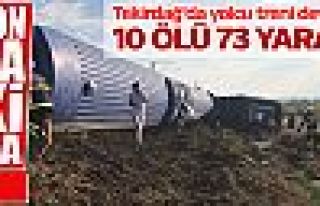 Tekirdağ'da yolcu treni devrildi: 10 Ölü, 73 yaralı